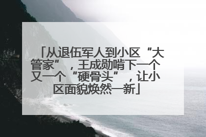 从退伍军人到小区“大管家”，王成勋啃下一个又一个“硬骨头”，让小区面貌焕然一新