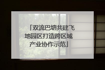 双流巴塘共建飞地园区打造跨区域产业协作示范