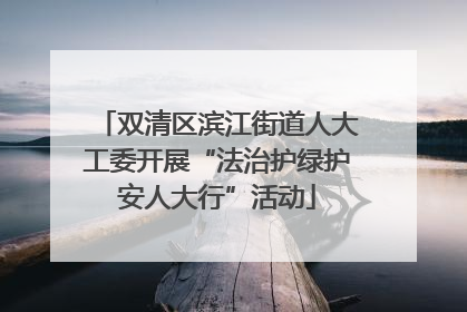 双清区滨江街道人大工委开展“法治护绿护安人大行”活动