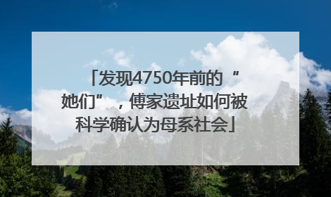 发现4750年前的“她们”，傅家遗址如何被科学确认为母系社会