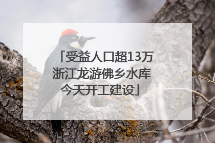 受益人口超13万 浙江龙游佛乡水库今天开工建设