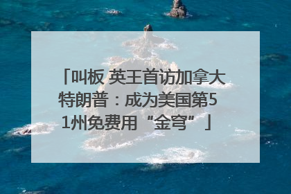 叫板 英王首访加拿大 特朗普：成为美国第51州免费用“金穹”