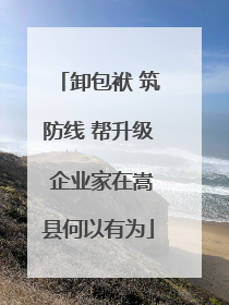 卸包袱 筑防线 帮升级 企业家在嵩县何以有为