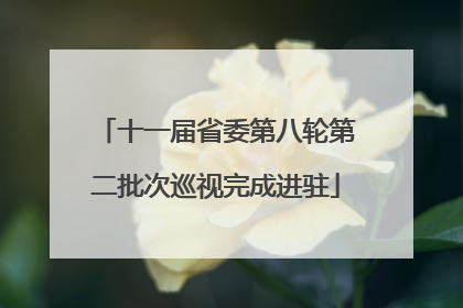 十一届省委第八轮第二批次巡视完成进驻