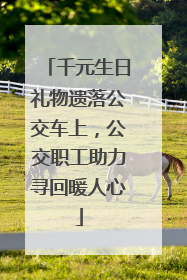 千元生日礼物遗落公交车上，公交职工助力寻回暖人心