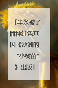 半条被子播种红色基因《沙洲的“小树苗”》出版