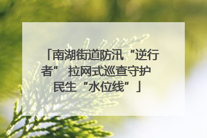 南湖街道防汛“逆行者” 拉网式巡查守护民生“水位线”