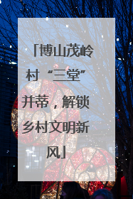 博山茂岭村“三堂”并蒂，解锁乡村文明新风