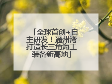 全球首创+自主研发！通州湾打造长三角海工装备新高地