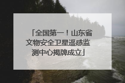 全国第一！山东省文物安全卫星遥感监测中心揭牌成立