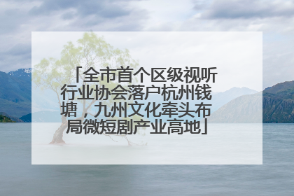 全市首个区级视听行业协会落户杭州钱塘，九州文化牵头布局微短剧产业高地