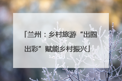 兰州：乡村旅游“出圈出彩”赋能乡村振兴