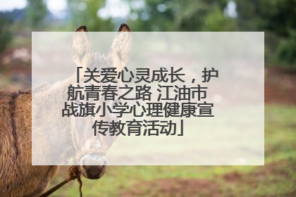 关爱心灵成长，护航青春之路 江油市战旗小学心理健康宣传教育活动