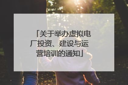 关于举办虚拟电厂投资、建设与运营培训的通知