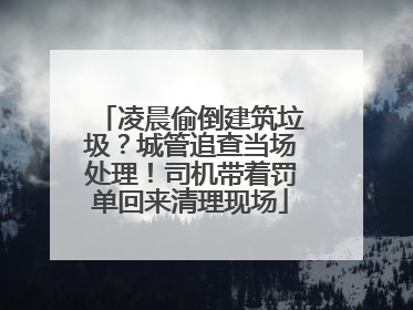 凌晨偷倒建筑垃圾？城管追查当场处理！司机带着罚单回来清理现场