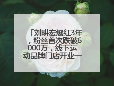 刘畊宏爆红3年，粉丝首次跌破6000万，线下运动品牌门店开业一周实景曝光
