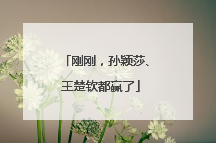 刚刚，孙颖莎、王楚钦都赢了