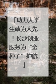 助力大学生敢为人先！长沙创业服务为“金种子”护航