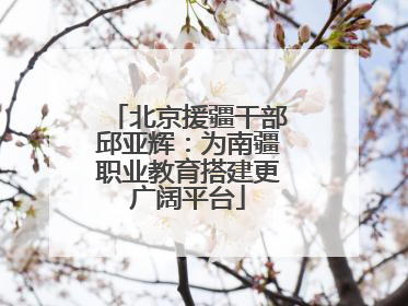 北京援疆干部邱亚辉：为南疆职业教育搭建更广阔平台