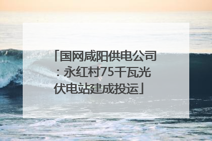 国网咸阳供电公司：永红村75千瓦光伏电站建成投运