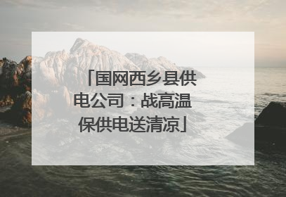 国网西乡县供电公司：战高温保供电送清凉