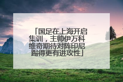 国足在上海开启集训，主帅伊万科维奇期待对阵印尼踢得更有进攻性