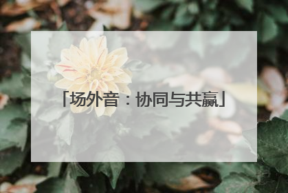 场外音：协同与共赢