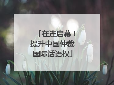 在连启幕！提升中国仲裁国际话语权