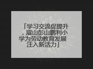 学习交流促提升，眉山彭山鹏利小学为劳动教育发展注入新活力