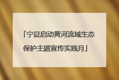 宁夏启动黄河流域生态保护主题宣传实践月