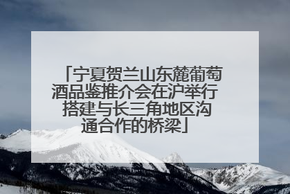 宁夏贺兰山东麓葡萄酒品鉴推介会在沪举行 搭建与长三角地区沟通合作的桥梁