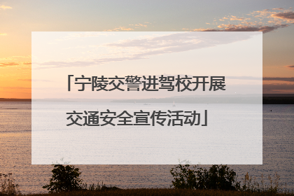 宁陵交警进驾校开展交通安全宣传活动