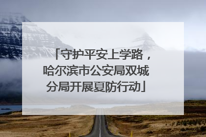 守护平安上学路，哈尔滨市公安局双城分局开展夏防行动