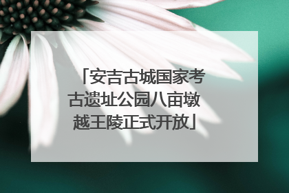 安吉古城国家考古遗址公园八亩墩越王陵正式开放