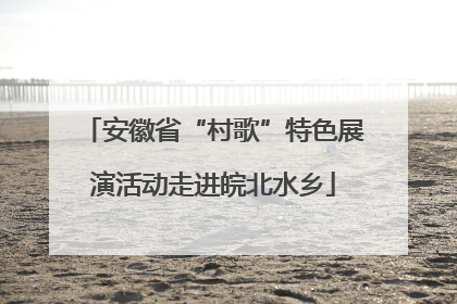 安徽省“村歌”特色展演活动走进皖北水乡