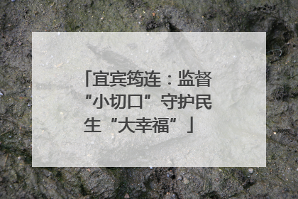 宜宾筠连：监督“小切口”守护民生“大幸福”