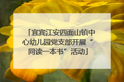 宜宾江安四面山镇中心幼儿园党支部开展“同读一本书”活动
