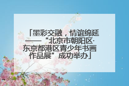 墨彩交融，情谊绵延——“北京市朝阳区·东京都港区青少年书画作品展”成功举办