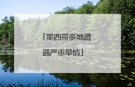 墨西哥多地遭遇严重旱情