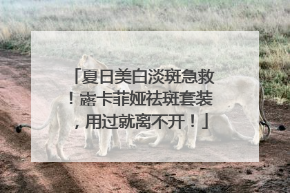 夏日美白淡斑急救！露卡菲娅祛斑套装，用过就离不开！