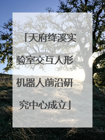 天府绛溪实验室交互人形机器人前沿研究中心成立