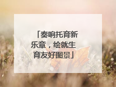 奏响托育新乐章，绘就生育友好图景