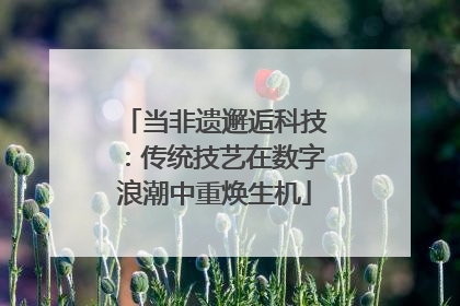 当非遗邂逅科技：传统技艺在数字浪潮中重焕生机