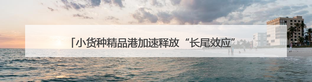 小货种精品港加速释放“长尾效应” 山东港口渤海湾港国际件杂货运业务