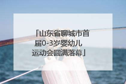 山东省聊城市首届0-3岁婴幼儿运动会圆满落幕