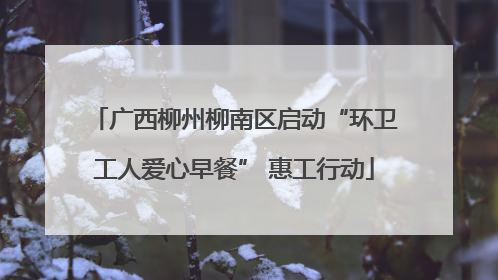 广西柳州柳南区启动“环卫工人爱心早餐” 惠工行动