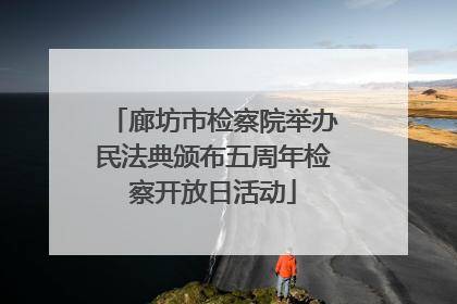 廊坊市检察院举办民法典颁布五周年检察开放日活动