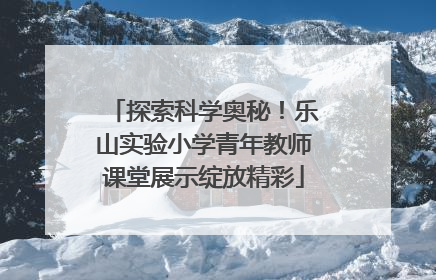 探索科学奥秘！乐山实验小学青年教师课堂展示绽放精彩