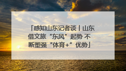 感知山东记者谈丨山东借文旅“东风”起势 不断塑强“体育+”优势