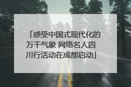 感受中国式现代化的万千气象 网络名人四川行活动在成都启动
